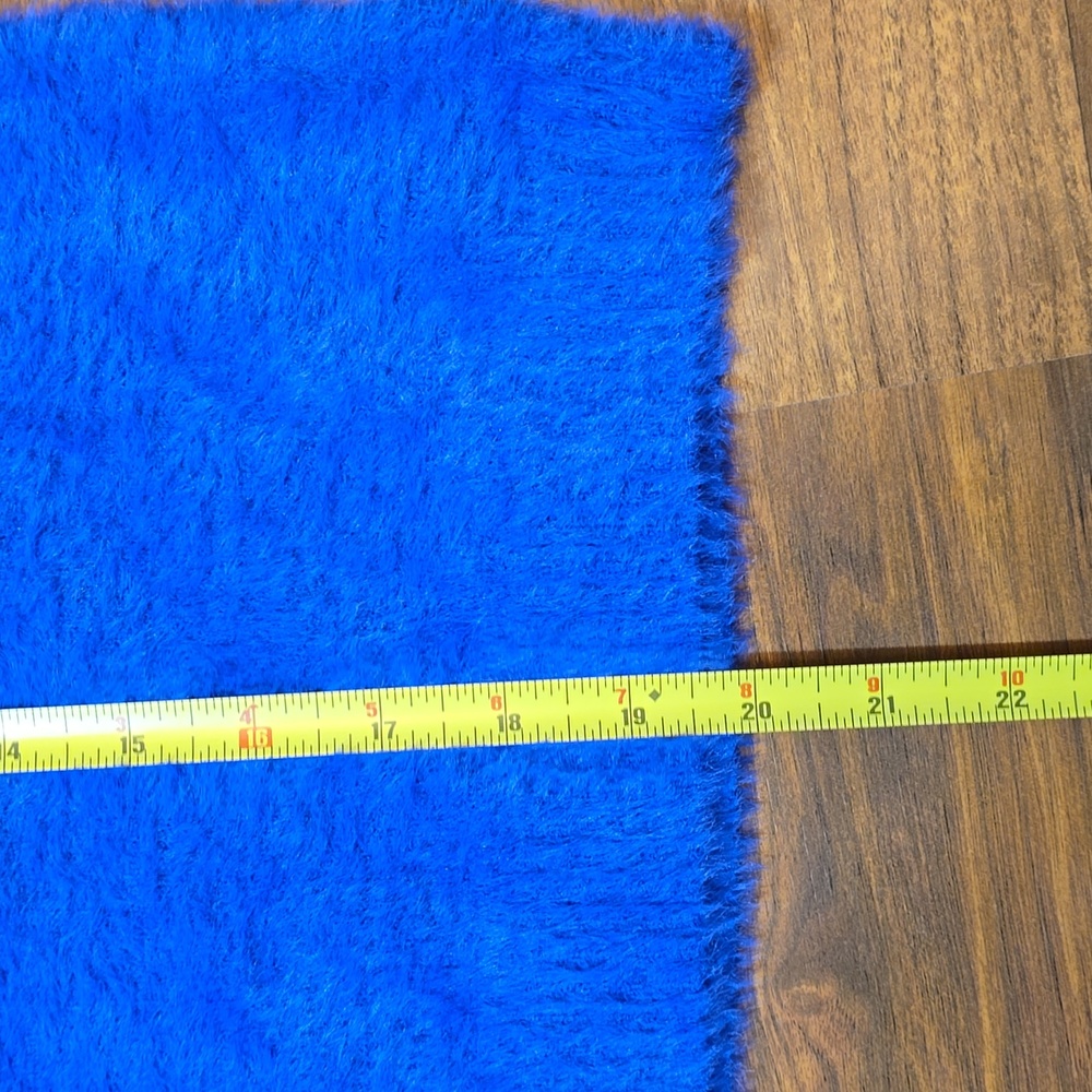 Southern Shirt Co Cropped Feather Knit Sweater - Dazzling Blue - Picture 8 of 9
